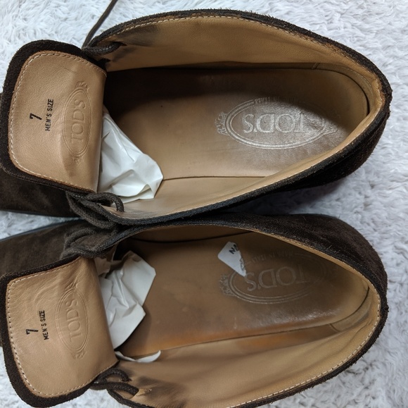 Tod's Brown Suede Lace-Up Ankle Chukka Boots - Picture 7 of 8